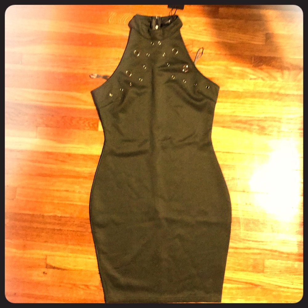 AX Paris Army Green Dress NWT